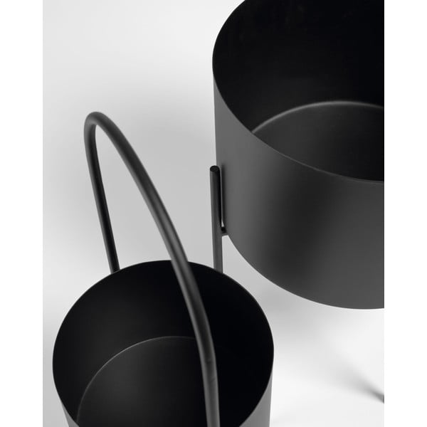 Kovové obaly na kvetináče v súprave 2 ks ø 25 cm Mash – Kave Home-image-3