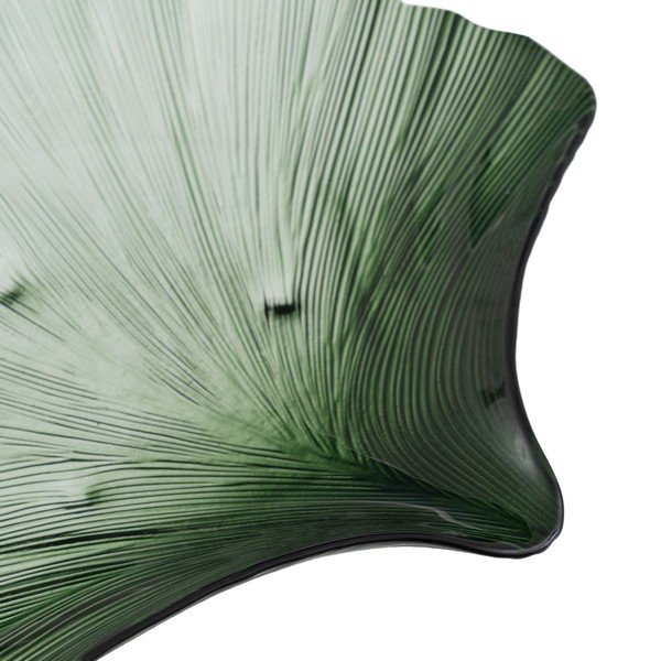 Sklenená dekoratívna tácka 31x33 cm Gingko – Ixia-image-1