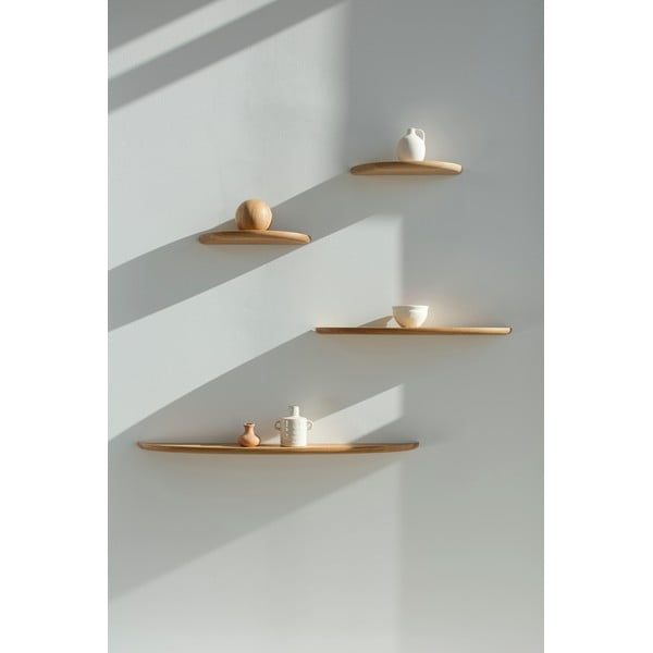 Police z dubového dreva v prírodnej farbe Mu - Gazzda-image-4