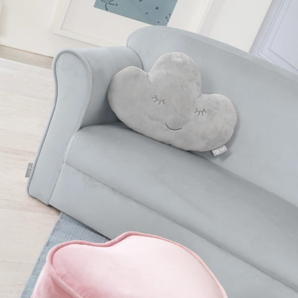 Svetlosivá zamatová detská pohovka 78 cm Lil Sofa – Roba-image-4