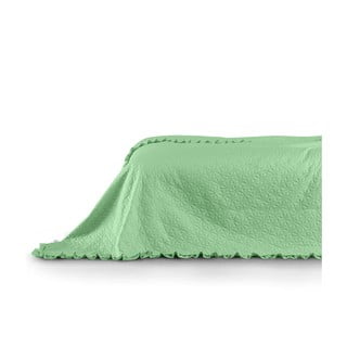 Zelený pléd cez posteľ AmeliaHome Tilia Mint, 260 x 240 cm