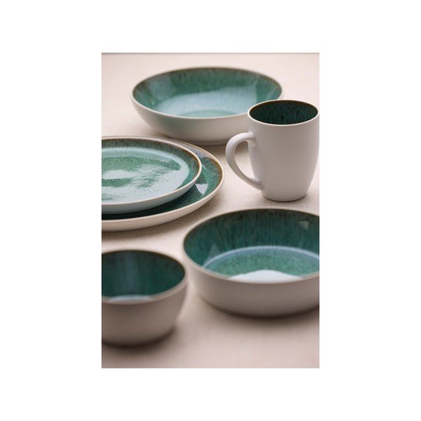 Biela/zelená miska z kameniny 850 ml Gastro White/Green – Bitz-image-2