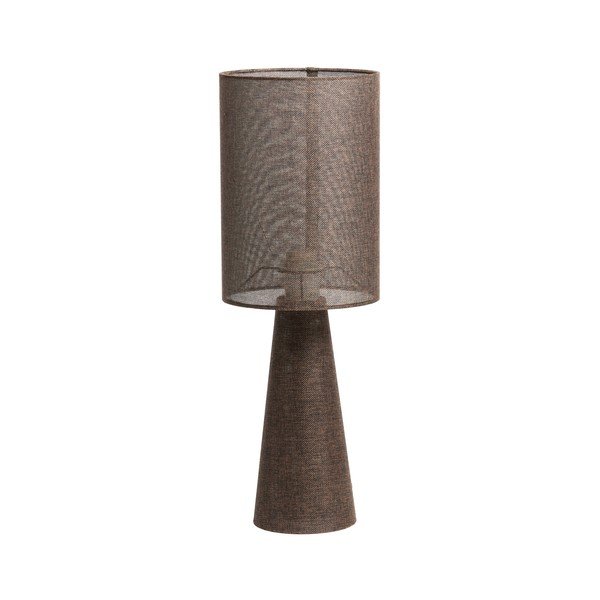 Hnedá stolová lampa s textilným tienidlom (výška  58 cm) Micky – Light & Living