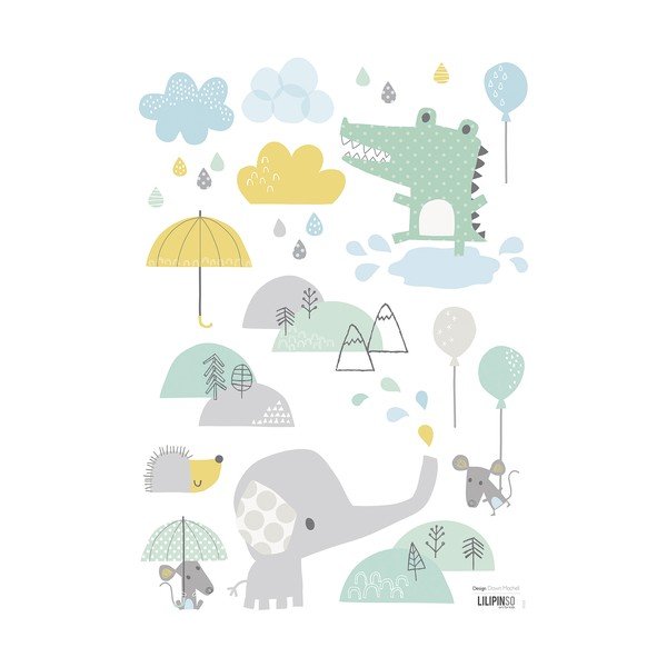 Hárok samolepiek 30x42 cm Smile It'S Raining – Lilipinso