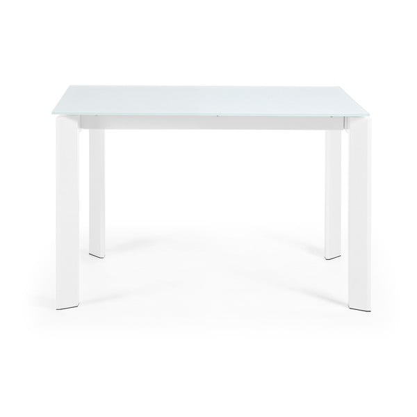 Rozkladací jedálenský stôl s prídavnou doskou so sklenenou doskou 80x120 cm Axis – Kave Home-image-4