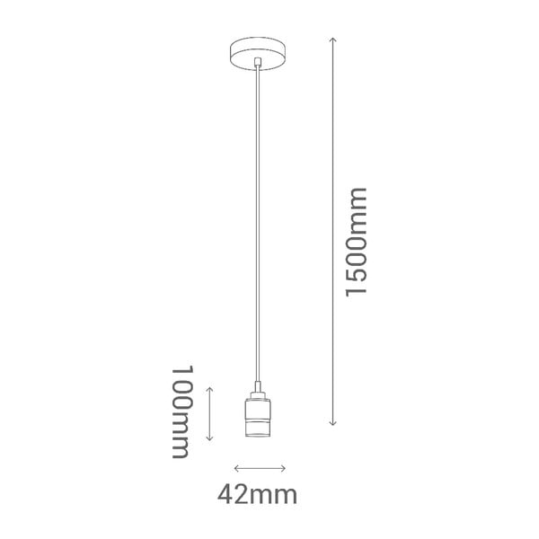 Čierne závesné svietidlo bez tienidla SULION Vintage-image-2