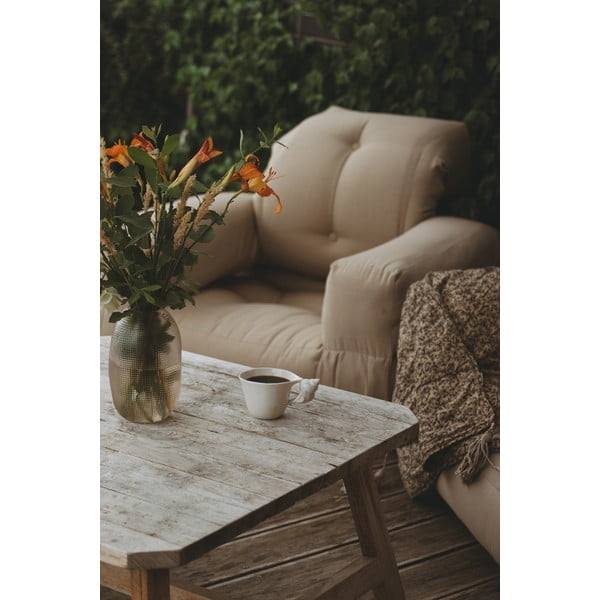 Béžové rozkladacie kreslo vhodné do exteriéru Karup Design Design OUT™ Hippo Beige-image-4