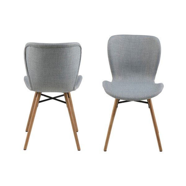 Sada 2 svetlosivých jedálenských stoličiek Actona Batilda-image-4