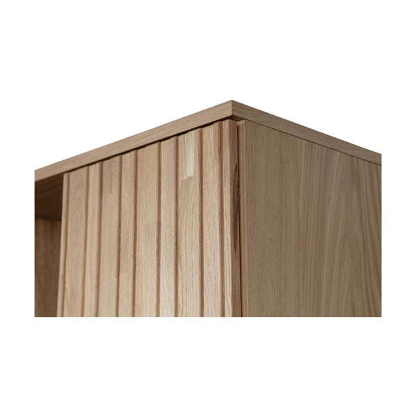 Šatníková skriňa v dekore duba v prírodnej farbe 60x210x42 cm Gravure – WOOOD-image-1