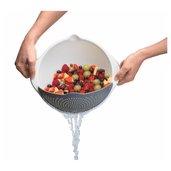 Biela miska s cedidlom 2v1 Metaltex, Ø 28 cm-image-3