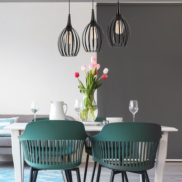 Čierne závesné svietidlo ø 17,5 cm Vincent – LAMKUR-image-3