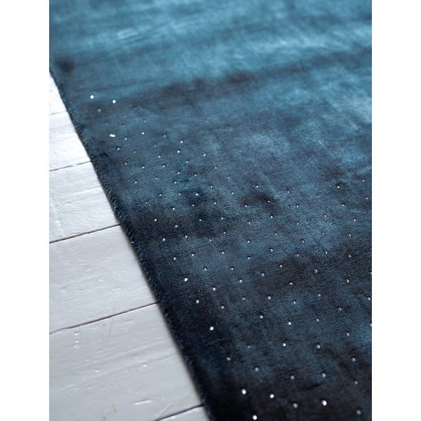 Tmavomodrý ručne tkaný koberec Flair Rugs Swarowski, 160 × 230 cm-image-1