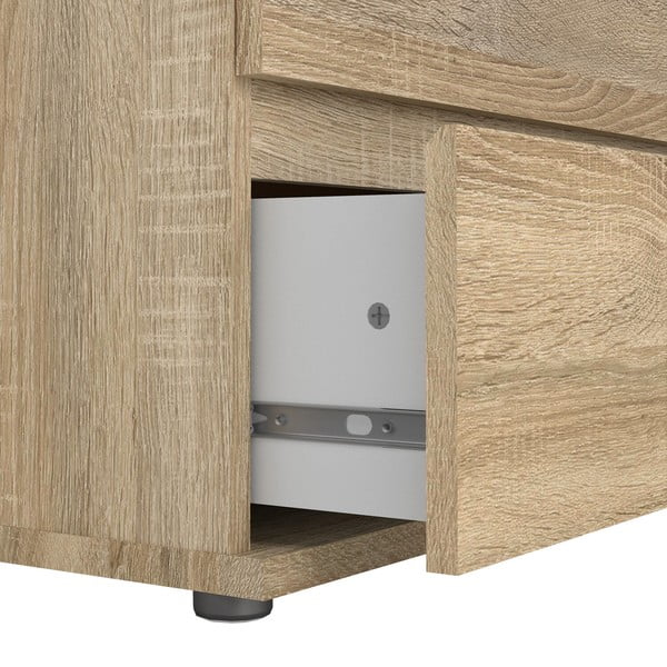 Vysoká komoda v dekore duba v prírodnej farbe 77x107 cm Nova – Tvilum-image-4