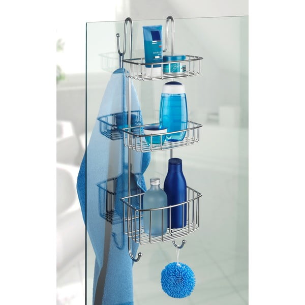 Trojposchodová závesná polička do sprchy Wenko Olesi-image-1