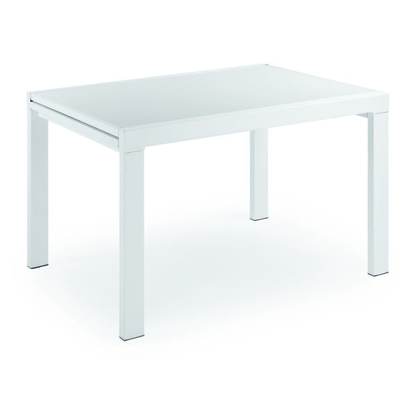 Rozkladací jedálenský stôl Oregon, 120x90cm, biela/biela