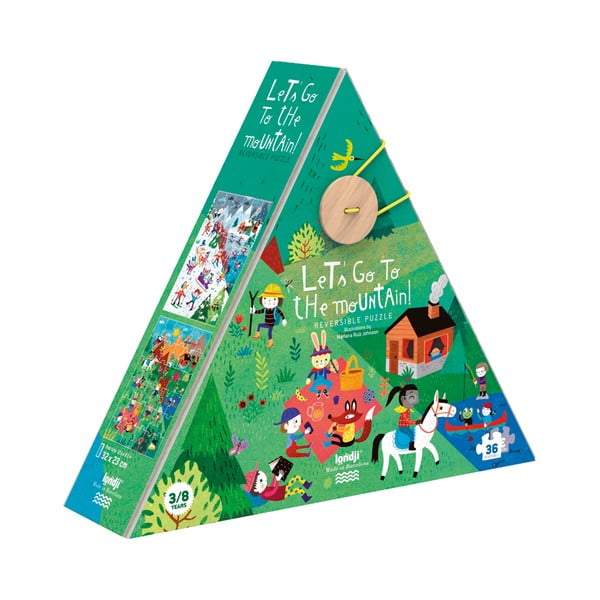 Obojstranné puzzle na horách v lete a zime Londji