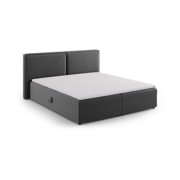 Tmavosivá boxspring posteľ s úložným priestorom 180x200 cm Arendal – Cosmopolitan Design