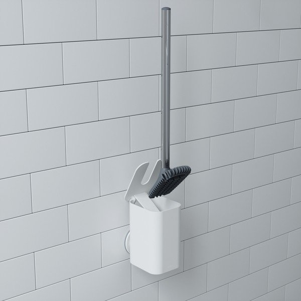 Biela samodržiaca plastová WC kefa Flex – Umbra-image-2
