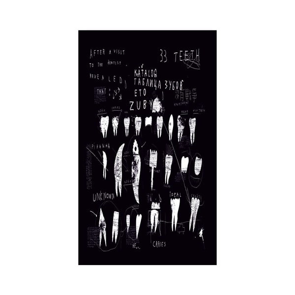 Obraz Black&White Teeth, 41 x 70 cm