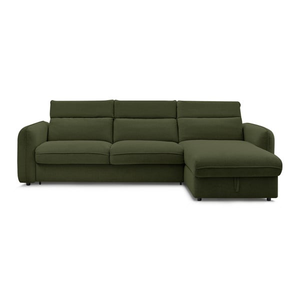 Zelená rozkladacia rohová pohovka (variabilná) Achille – Bobochic Paris-image-1