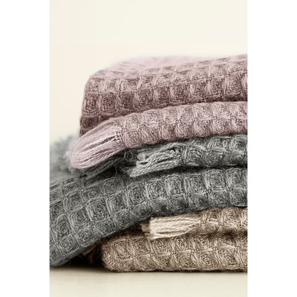 Sivý pléd s vaflovým vzorom Blomus, 130 x 180 cm-image-1