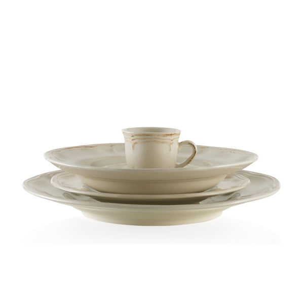 Jedálenský keramický set Melange Cream