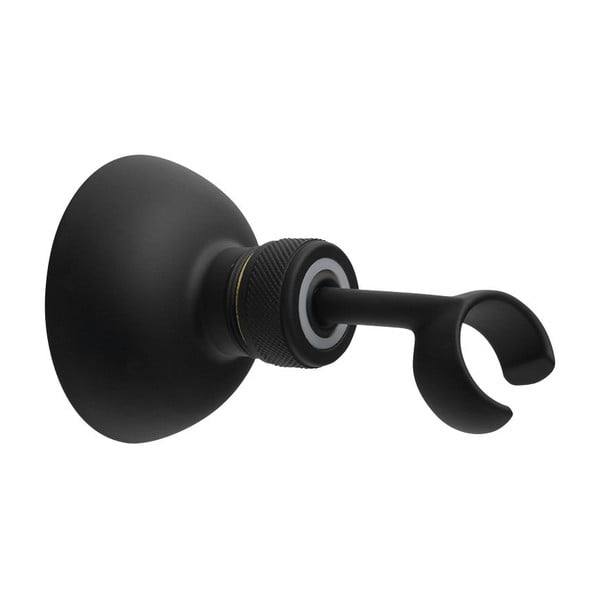 Matne čierny mosadzný držiak na sprchovú hlavicu ø 6,5 cm – Sapho