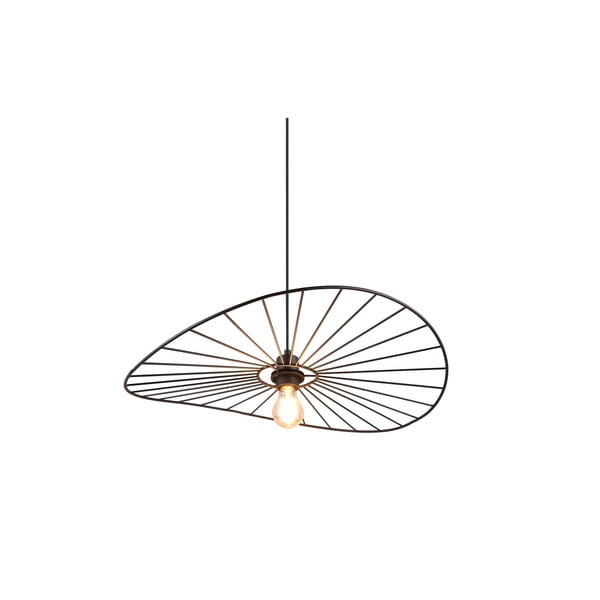 Matne čierne závesné svietidlo ø 60 cm Chapeau – Reality-image-4