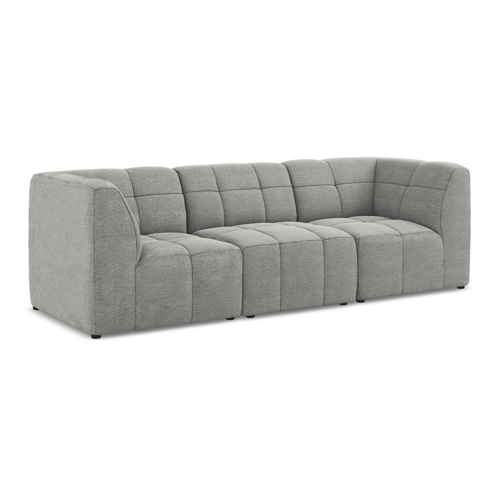 Sivá pohovka z textílie buklé 255 cm Aloha – Makamii