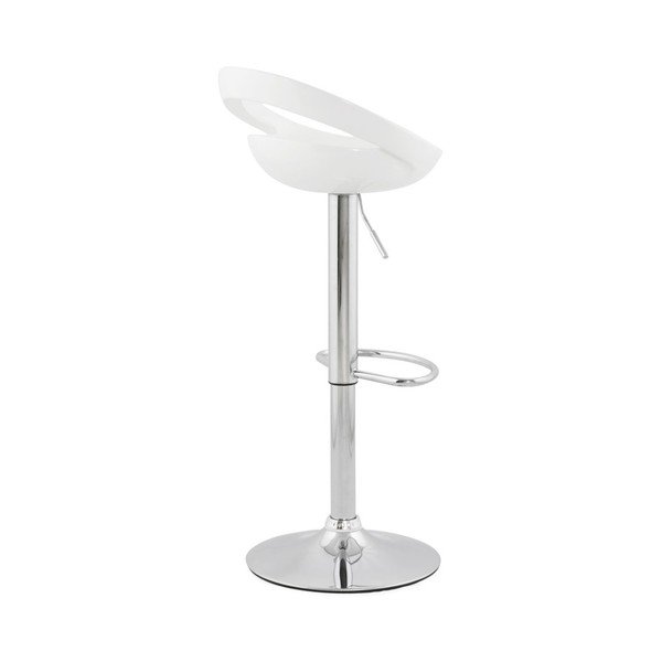Biela nastaviteľná otočná barová stolička Kokoon Design Venus-image-2