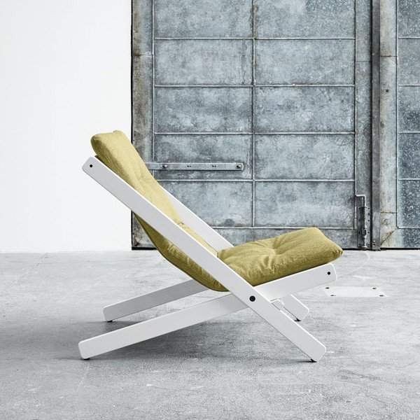 Skladacie kreslo Karup Boogie White/Avocado Green-image-1