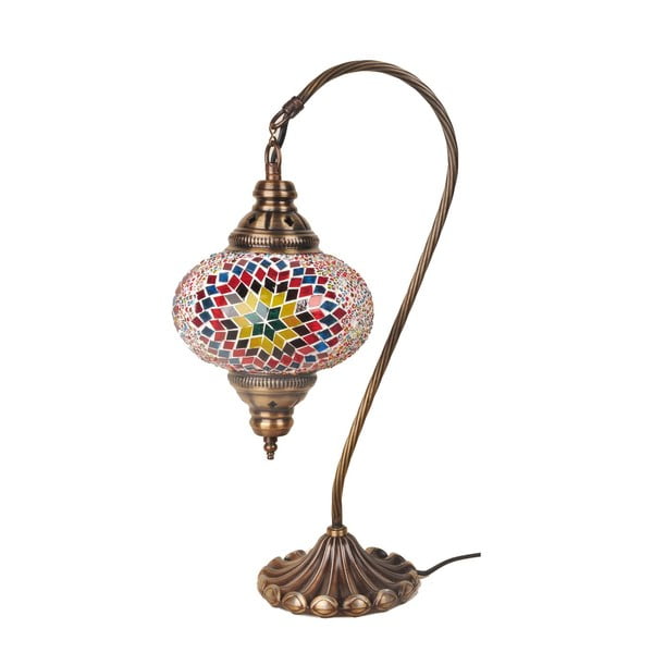 Sklenená ručne vyrobená lampa Fishing Andrea, ⌀ 17 cm