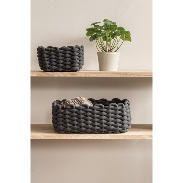 Látkový košík 35x25x14 cm Peach Skin M – Bigso-image-3