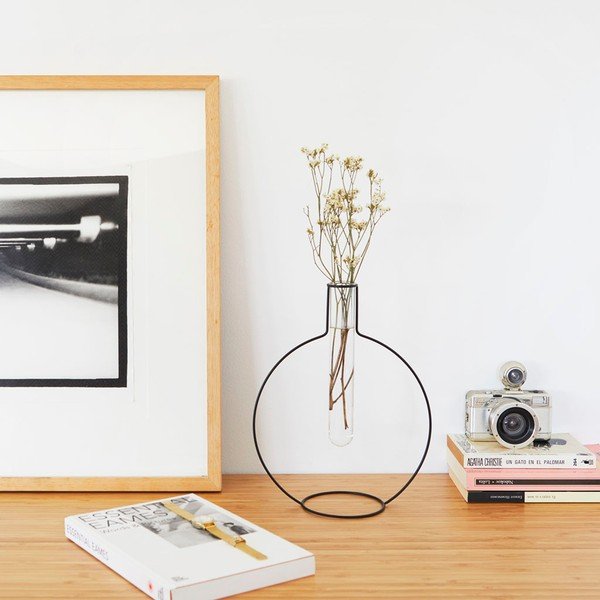 Čierna váza Balvi Silhouette Round-image-1