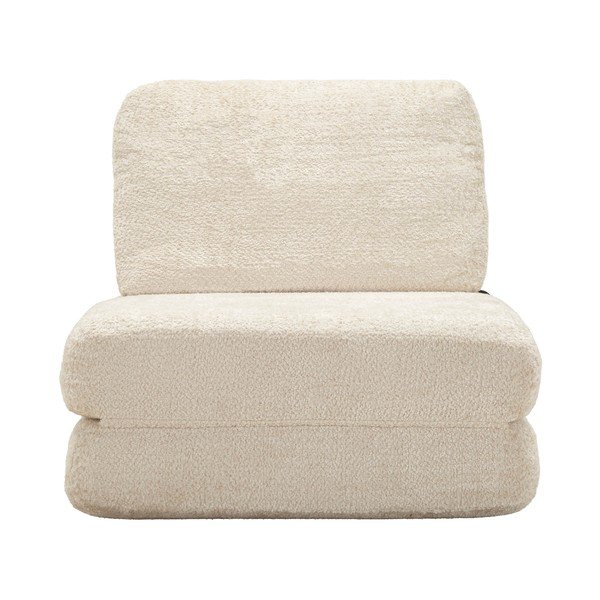 Biele rozkladacie kreslo z textílie buklé Faster – Mauro Ferretti-image-2