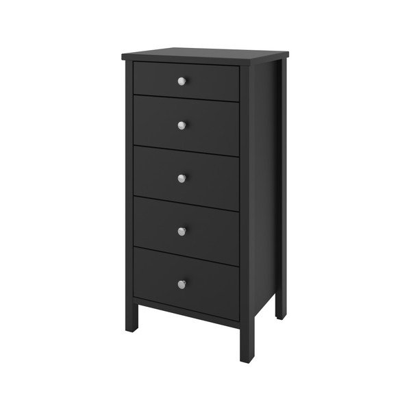 Čiernohnedá komoda s 5 zásuvkami Steens Tromsö, výška 106 cm-image-2