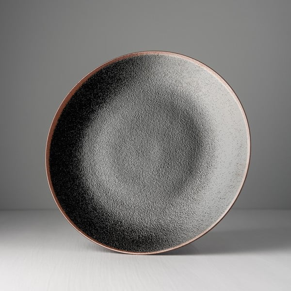 Čierny keramický tanier Made In Japan Tenmokku, ⌀ 29 cm