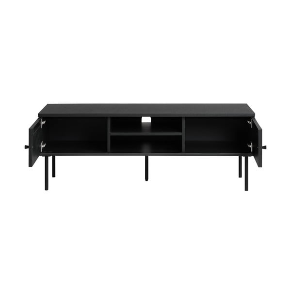 Čierny TV stolík v dekore duba 120x43 cm Pensacola – Unique Furniture-image-4