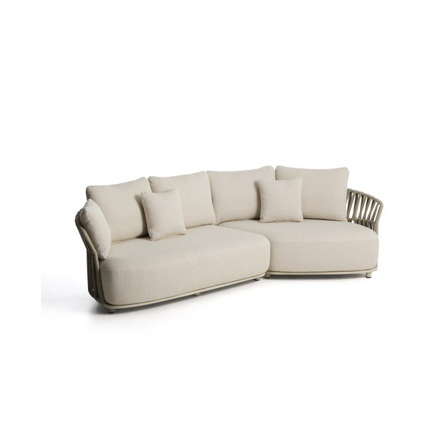Béžová/taupe čalúnená záhradná pohovka Osani – Kave Home