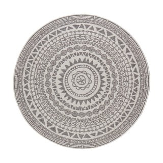 Sivo-krémový vonkajší koberec NORTHRUGS Coron, ø 200 cm