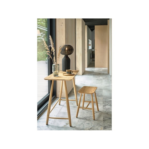 Čierna stolová lampa s ratanovým tienidlom (výška  43 cm) Werna – Villa Collection-image-4