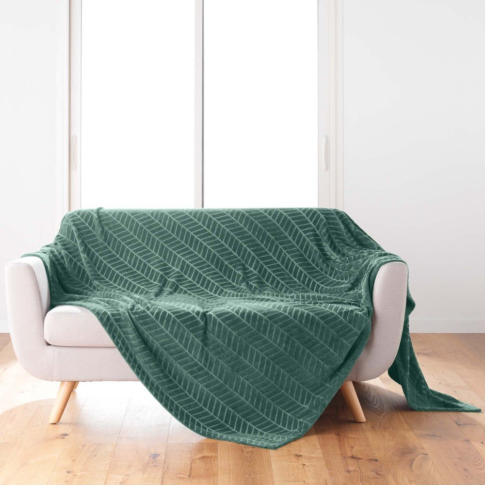E-shop Zelený pléd z mikroflanelu 180x220 cm Arya – douceur d'intérieur