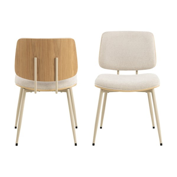 Krémová jedálenská stolička Owen – Actona-image-3