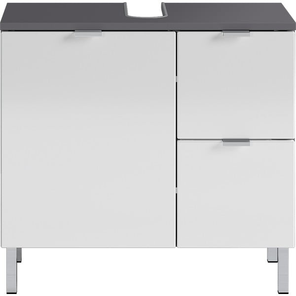 Bielo-sivá skrinka pod umývadlo Germania Mauresa, šírka 60 cm-image-2