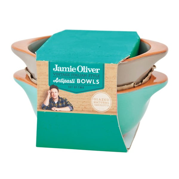 Sada 2 sivo-modrých misiek Jamie Oliver Antipasti