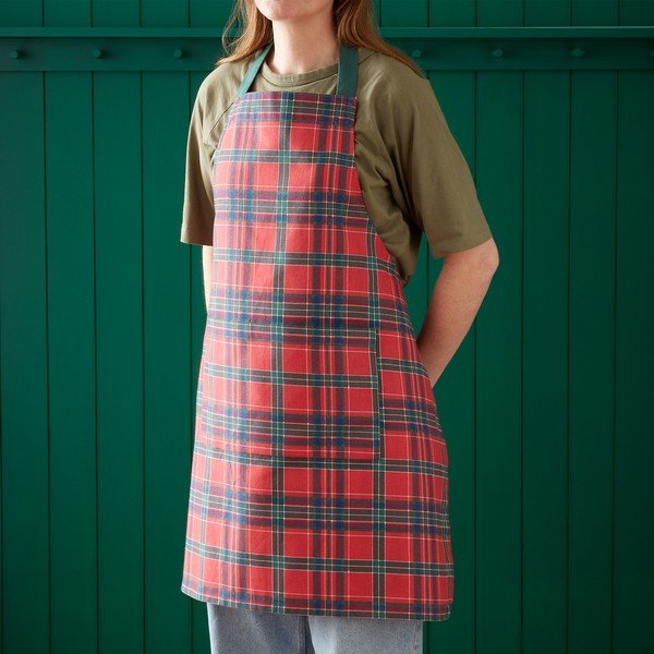 Bavlnená zástera s vianočným motívom Christmas Tartan Check – Catherine Lansfield-image-1