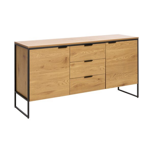 Komoda v dekore duba v prírodnej farbe 155x81x45 cm Cesura – Unique Furniture-image-2