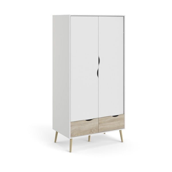 Biela šatníková skriňa Tvilum Oslo, 99 x 200 cm-image-3