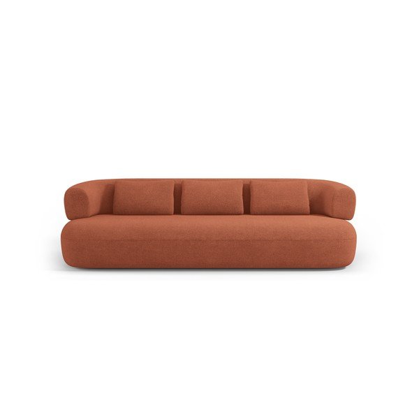 Pohovka z textílie buklé v terakotovej farbe 226 cm Jenny – Micadoni -image-2