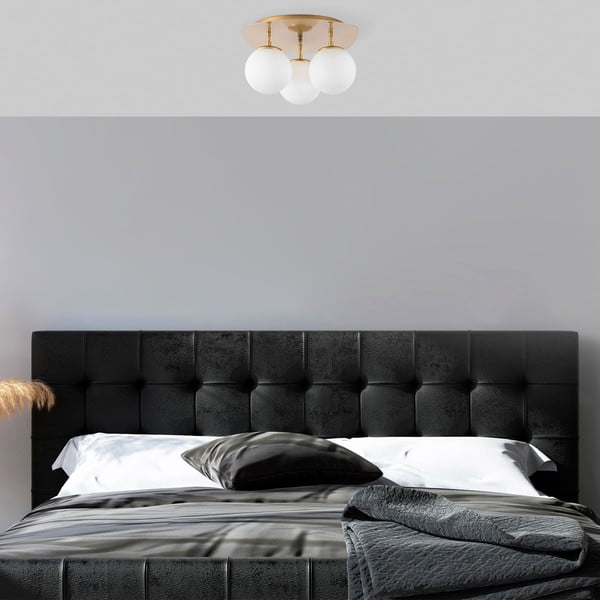 Stropné svietidlo v zlatej farbe so skleneným tienidlom 37x44 cm Well – Opviq lights-image-2